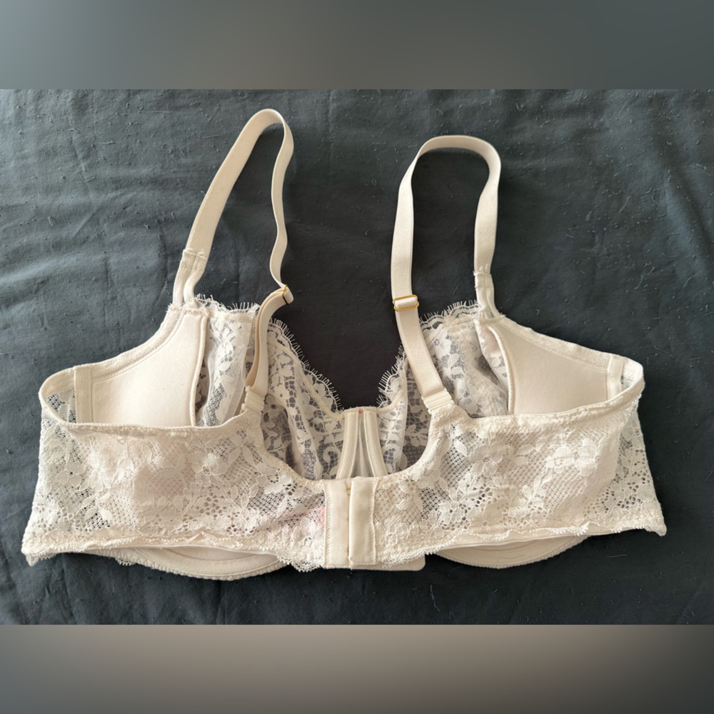 Victoria's Secret Wicked Unlined Lace Bra Coconut White 42D - Picture 2 of 5